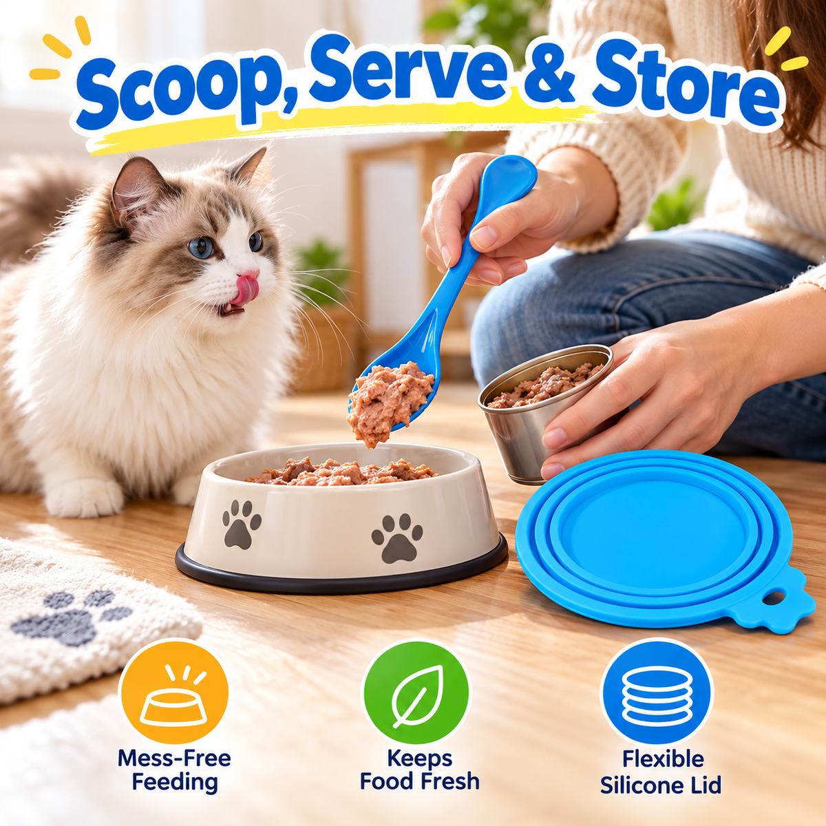 Pet Food Can Opener & Sealing Lid