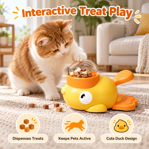 Duck-Shaped Pet Treat Dispenser