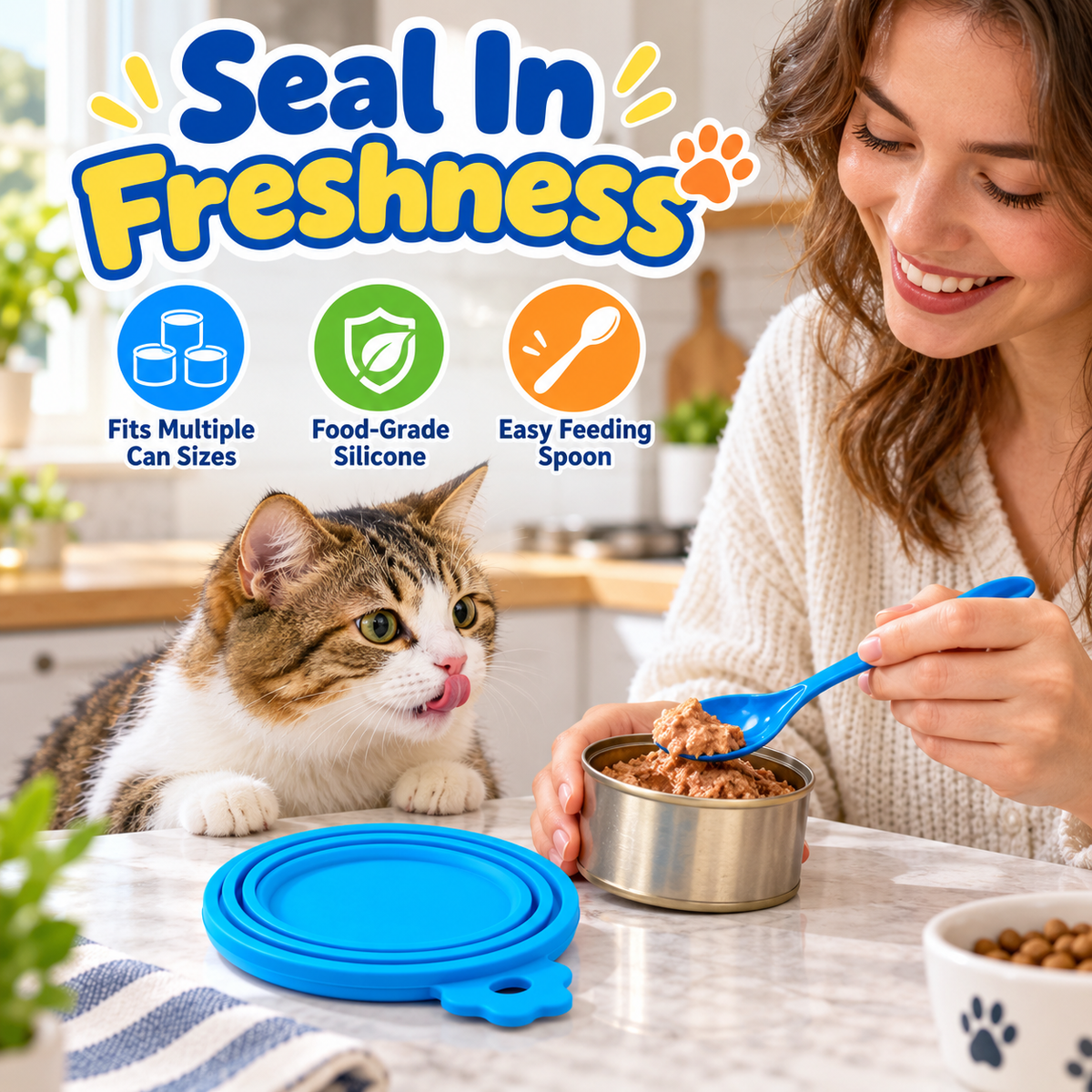 Pet Food Can Opener & Sealing Lid