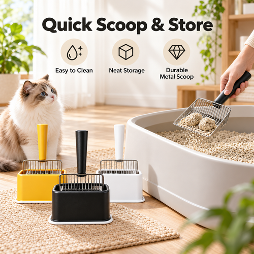 Cat Litter Scoop with Base