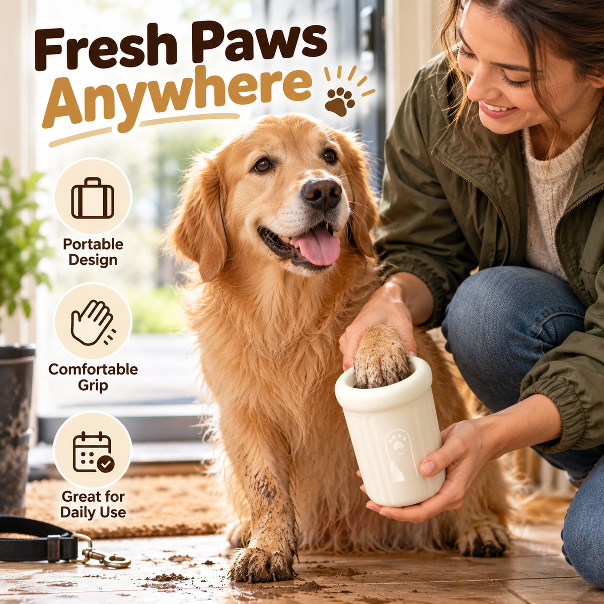 Portable Dog Paw Cleaner